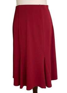 Kathie Lee Collection Y2K / vintage Skirt Dark Cherry Red Pull On A Line Flare