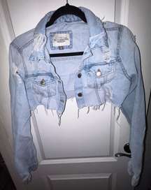 cropped jean jacket