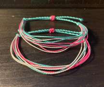 2  Wax Polyester Bracelets