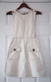 White Overall Dress