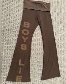 Brown Boys Lie Flare Leggings