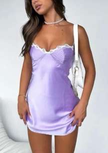 White Fox Bonnie and Clyde Lilac Mini Dress