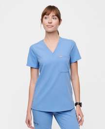 Ceil Blue Scrub Top