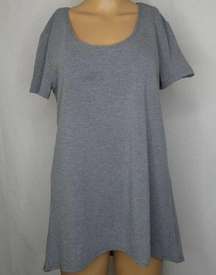 Josie Natori Grey Swing Tunic Mini Dress T Shirt