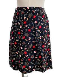 Vintage Tracy Evans fashion novelty print skirt + shorts SKORT size medium M