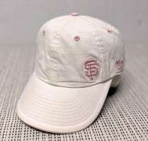 New Era Genuine merchandise white pink distressed San Francisco hat adjustable