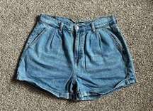American Eagle mom shorts denim jean high waisted size 10 blue