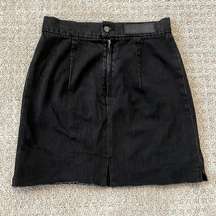 Zadig & Voltaire Juny Used Black Denim Cut Off Skirt