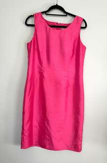 Hot Pink Sleeveless Sheath Dress