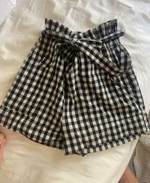 Plaid High Waisted Shorts 