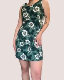 Vintage Hawaiian Print Shift Dress