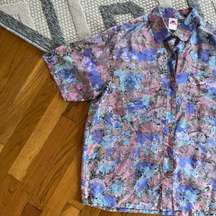 Vintage Lady  Watercolor Silk Shirt