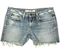Joe's Jeans Jean Shorts Womens 6/28" Low-Rise Y2K Light Wash Cutoff Style Grunge