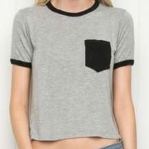 Black Pocket Nadine Tee