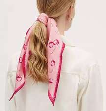 Airbrushed Cherry Print Silk Diamond Scarf # CS694