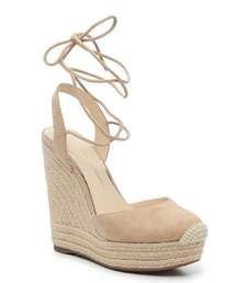 ZILKIO Beige Espadrille Wedge Sandal Size 10