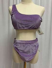 Dippin Daisys Velvet Ribbed One Shoulder Swimsuit NWT