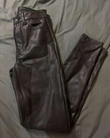 American eagle super stretch leather skinny jeans / US 000