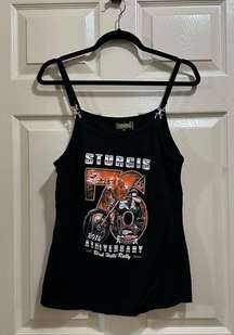 BIKER clothing co. spaghetti strap black tank top sturgis size 2XL