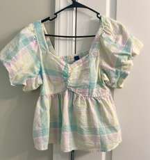 Pastel Plaid Baby Doll Style