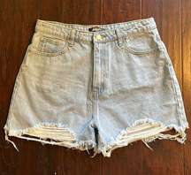 Missguided Hi Rise Denim Jean Shorts 8