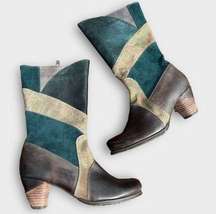 Twightlight Leather Patchwork Boots from s Elite