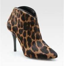 Brian Atwood Kasadela  Animal Print Ankle Boots 10