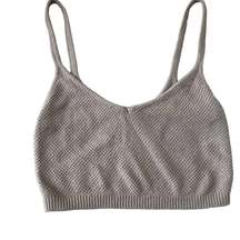 knit crop tank top cropped lounge casual size M