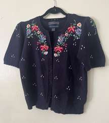 Vintage Hand Embroidered Sweater