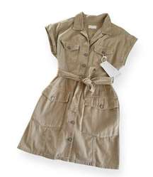 Revolve Boyish The Joe Khaki Button Down Safari Mini Dress Size Small