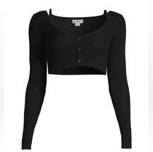 Jason Wu Rib Knit Wool Crop Top size L