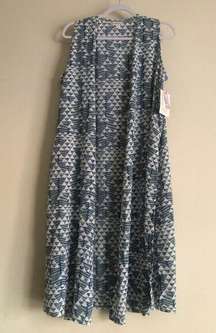 Lularoe Joy-M Sleeveless Open Long Duster