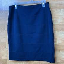 Alfani Size Medium Navy Blue Pull On Skirt