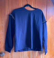 Q & A Blue Sweatshirt