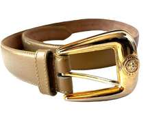 ANNE KLEIN For Croton Leather Womens Belt Size Large Bronze Tan 18743 Statement