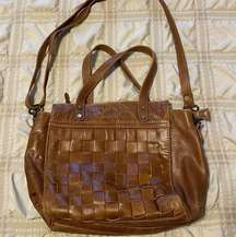 Myra Bag Leather Weave Shoulder Bag Purse