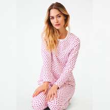 Pink Hearts Pajama Long Sleeve Top