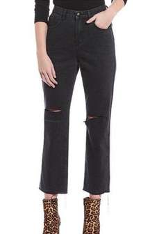 NWT  Black Distressed Jeans