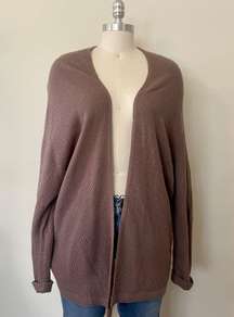 Taupe Knit Slouchy Cardigan 