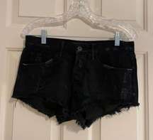 NYC Black Washed Jean Shorts