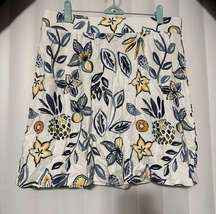 D & Co Beach blue/yellow floral skater skirt