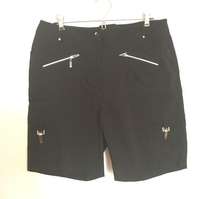 Jamie Sadock Black Bermuda Shorts Size 12