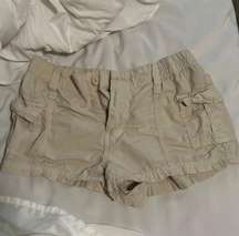 Beige Cargo Shorts