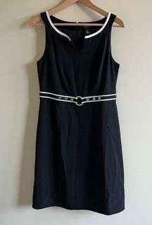 WHITE HOUSE BLACK MARKET SPLIT NECK SLEEEVELESS DRESS‎ MIDI LINED SHEATH …