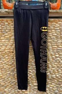 Divided Batman Gotham City Black Stretch Leggings. Size Small. EUC!