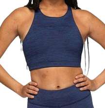 Outdoor Voices Navy Tech Sweat Crop Top Longline Sports Bra Size Medium