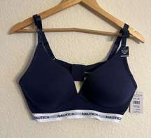 Nautica Navy Blue White Everyday Bra