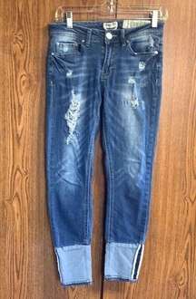 💥3/20💥 Indigo Rein Ankle Distressed Jeans Sz 5