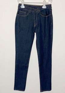 H Halston mid rise straight dark indigo jeans sz 2