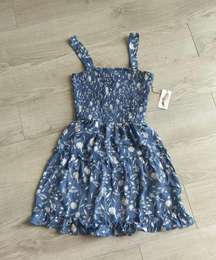 Blue and White Tiered Summer Dress